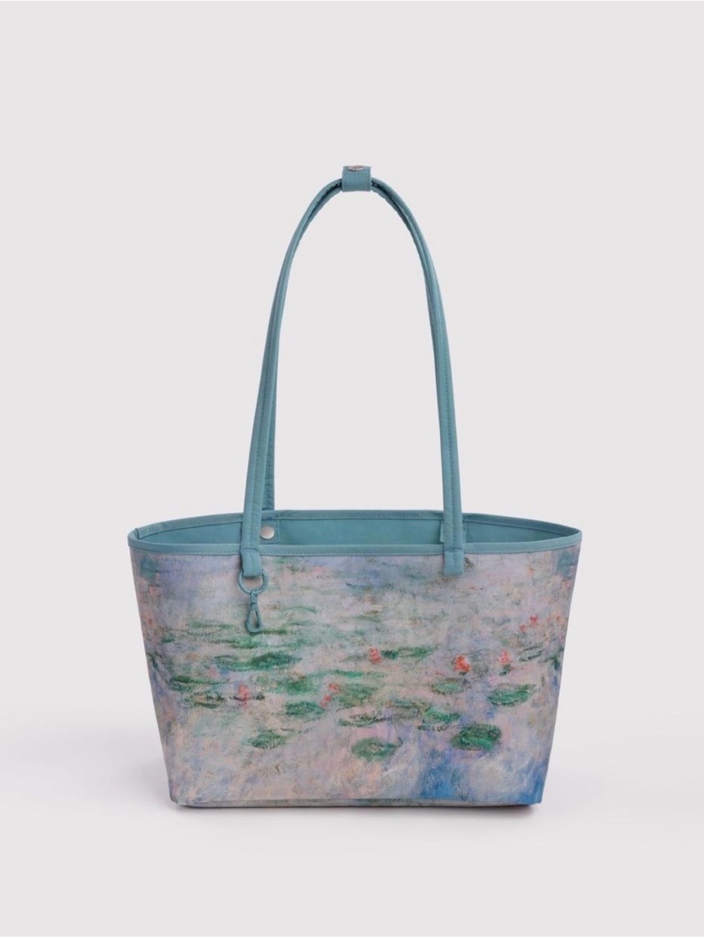Baggu MoMA Water Lilies Claude Monet Blue Reversible Medium Nylon Tote Bag New